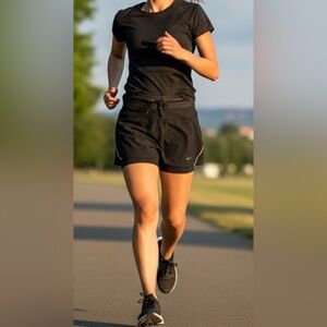 Nike Pacer Black Running Skort Medium M Tennis Golf Pickleball